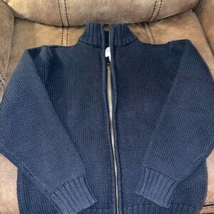 Place Men's Dark Blue Zip-Up Sweater